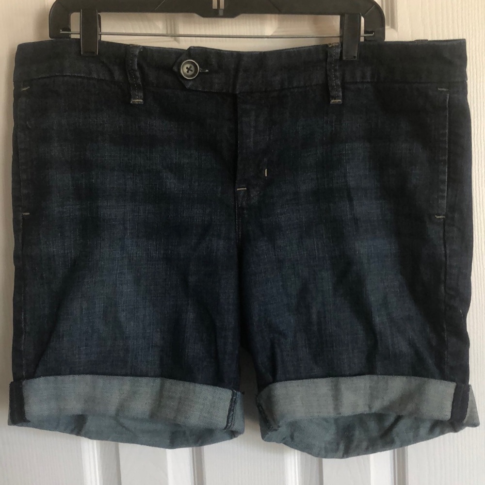 Cuffed jean shorts